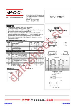 DTC114EUA-TP datasheet  